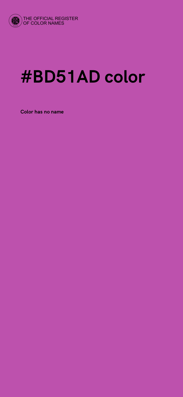 #BD51AD color image