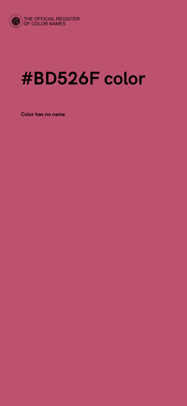 #BD526F color image
