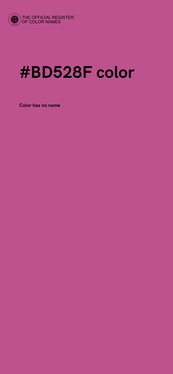 #BD528F color image