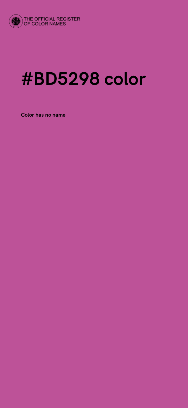 #BD5298 color image