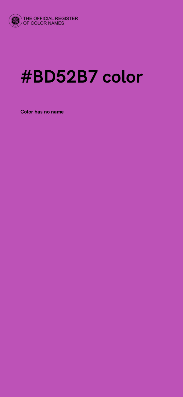 #BD52B7 color image