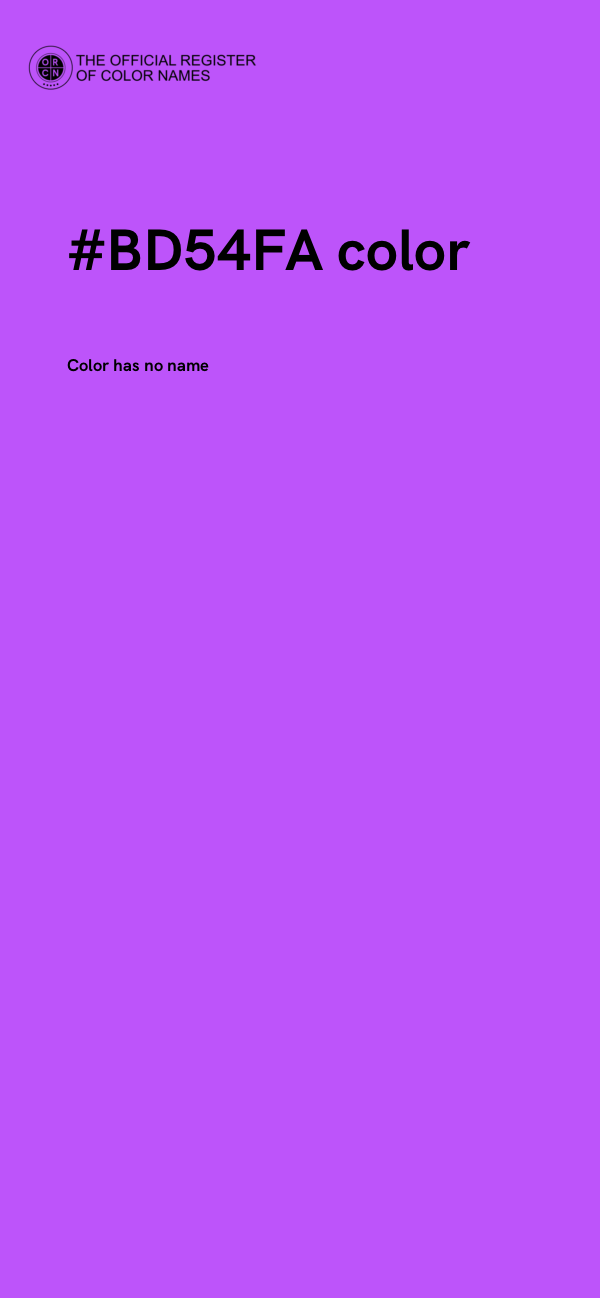 #BD54FA color image