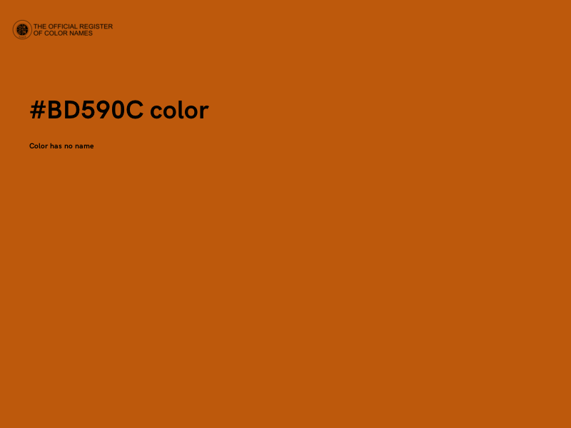 #BD590C color image