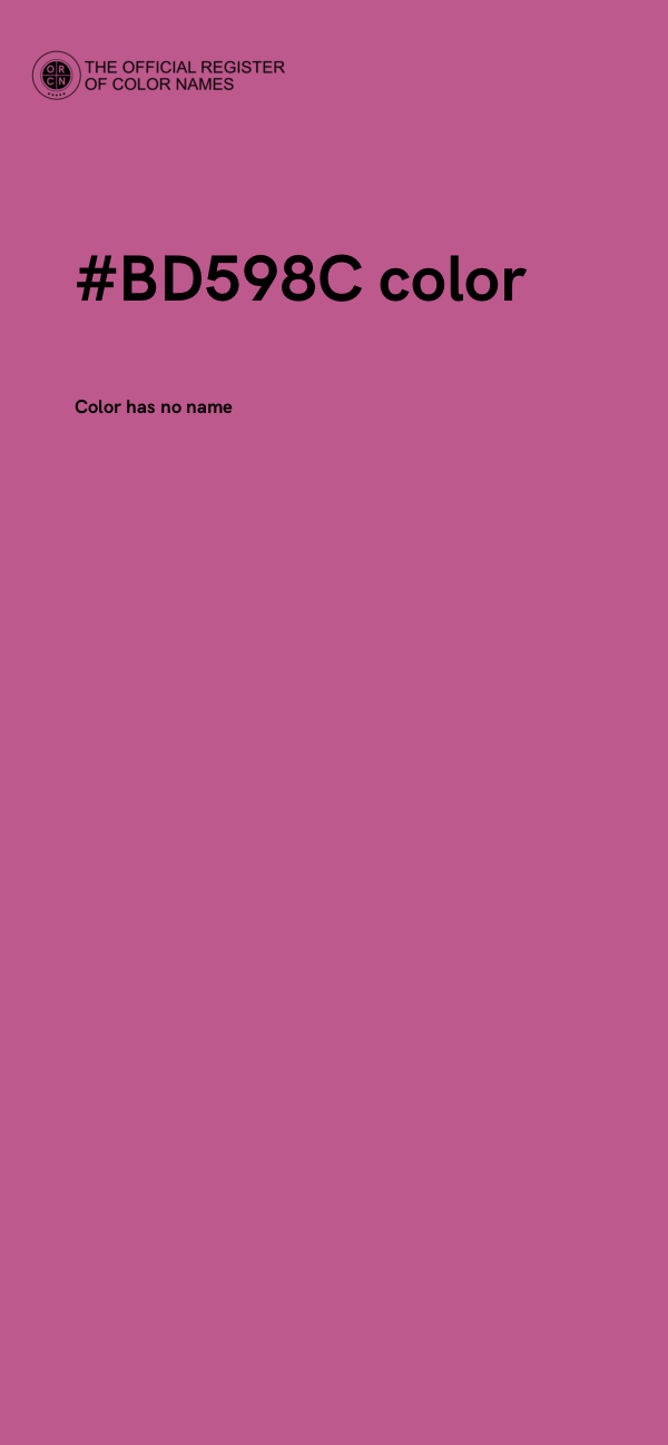#BD598C color image