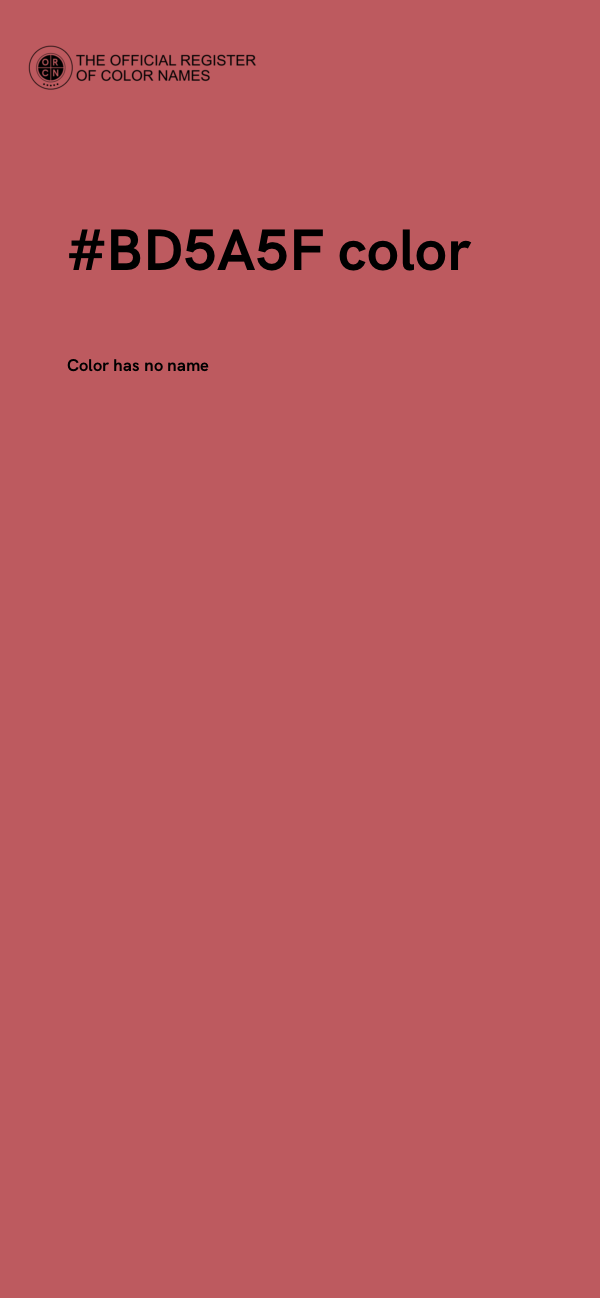 #BD5A5F color image