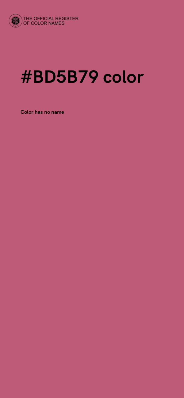 #BD5B79 color image