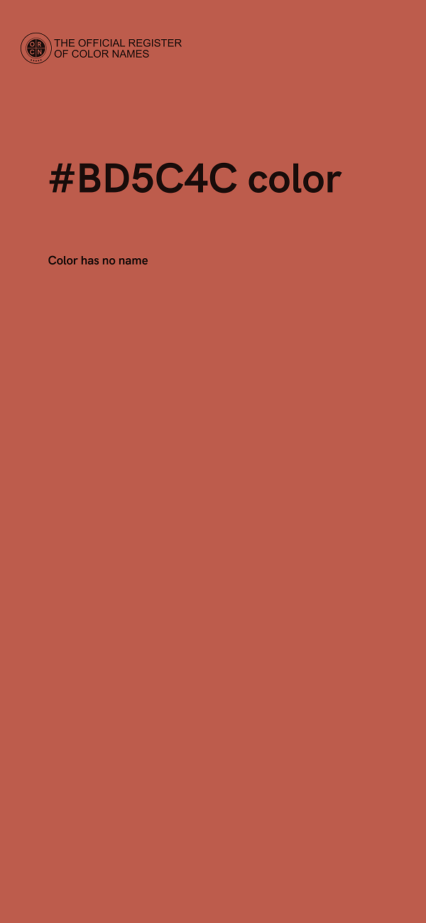 #BD5C4C color image