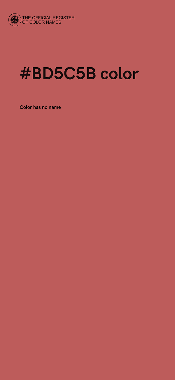 #BD5C5B color image