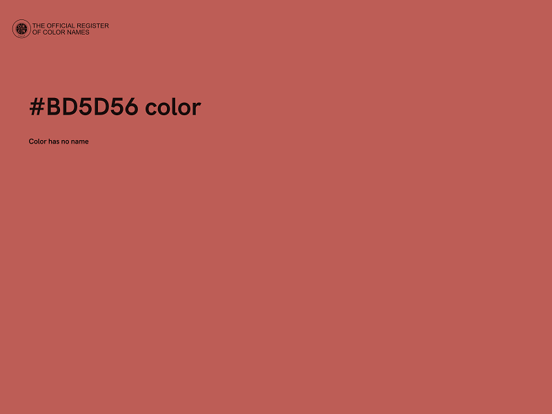 #BD5D56 color image