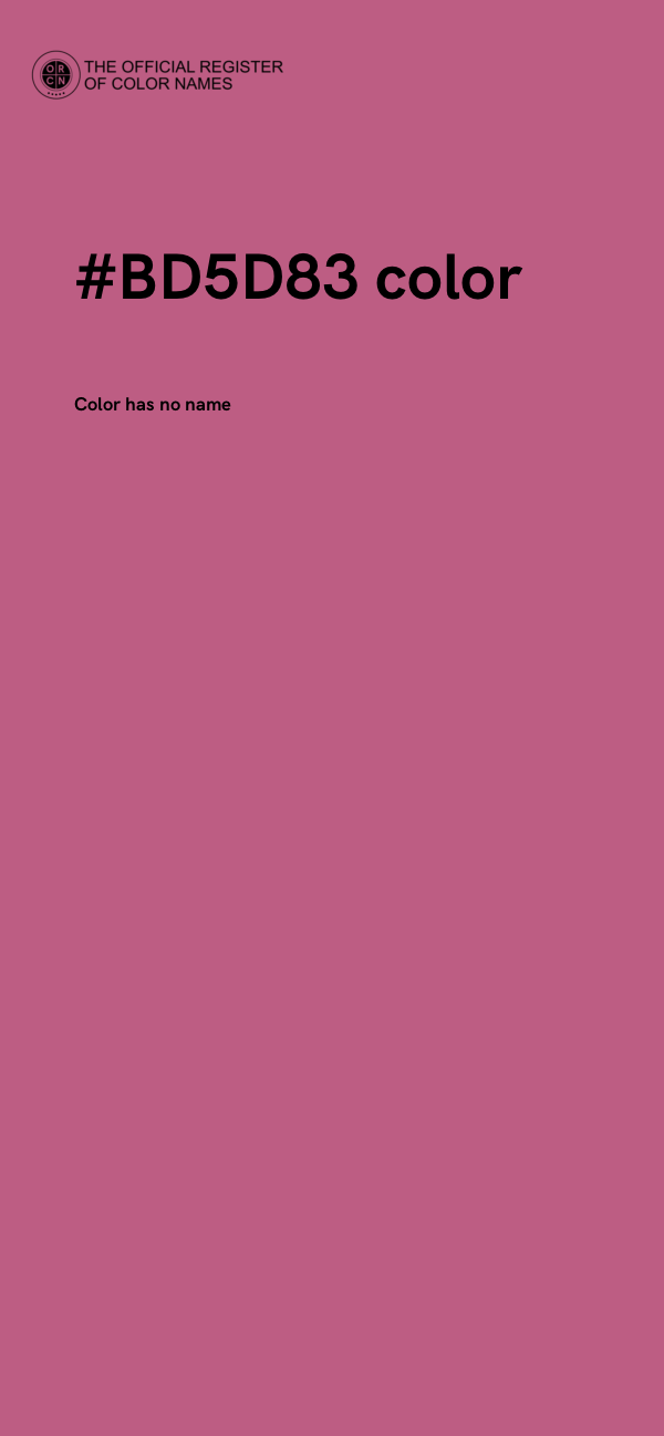 #BD5D83 color image