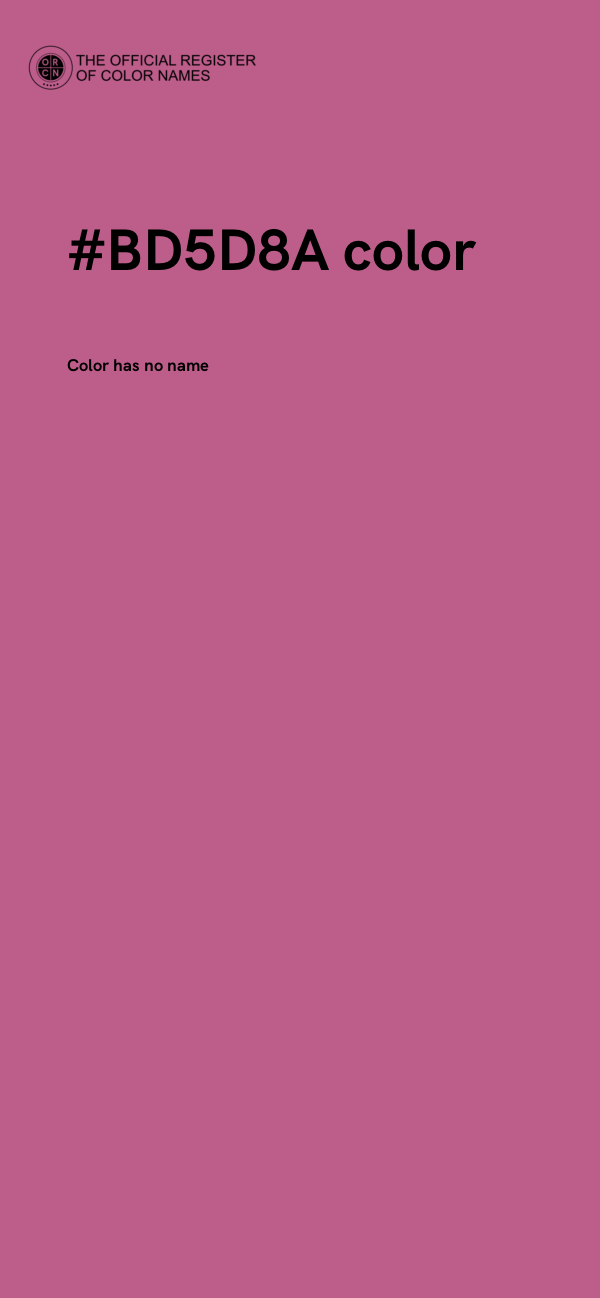#BD5D8A color image