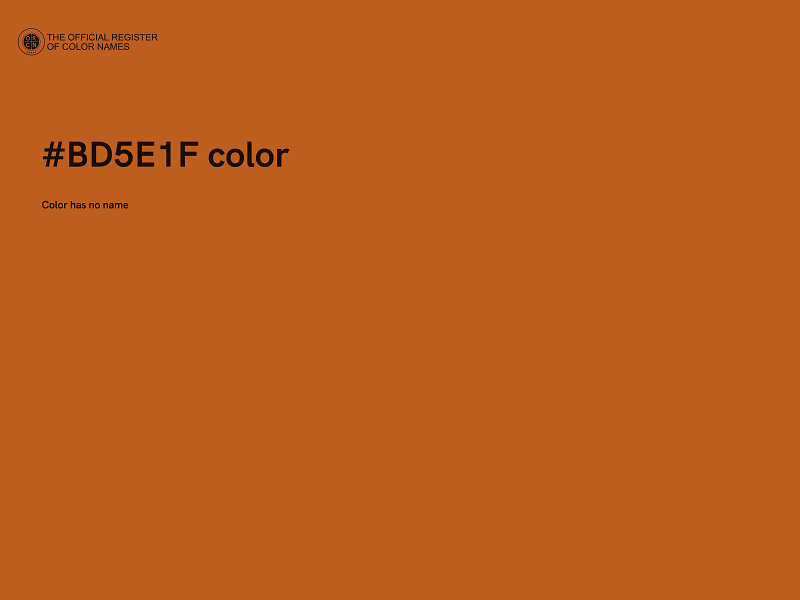 #BD5E1F color image