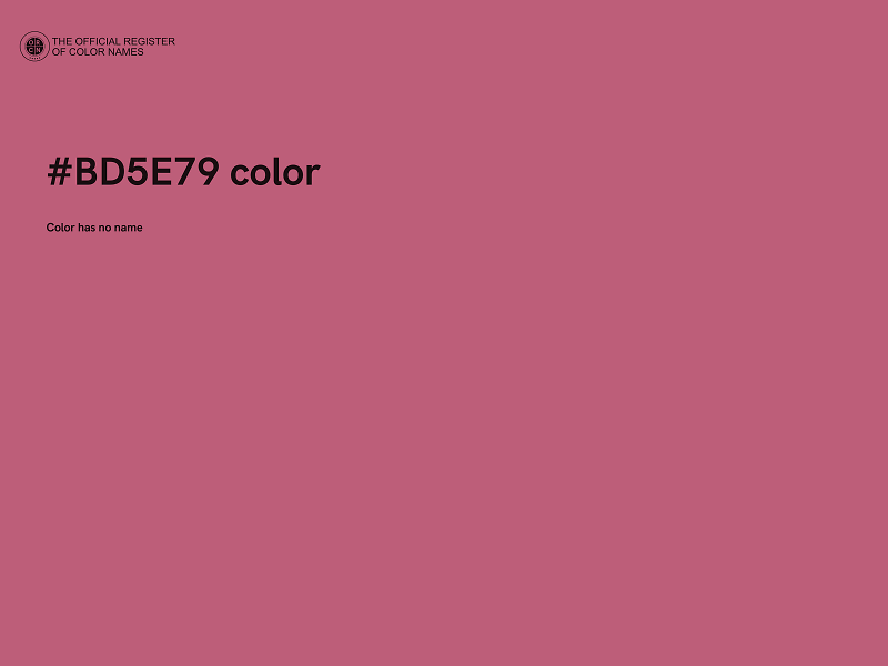 #BD5E79 color image
