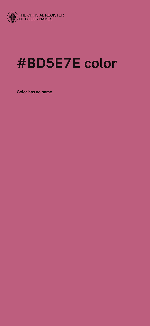 #BD5E7E color image