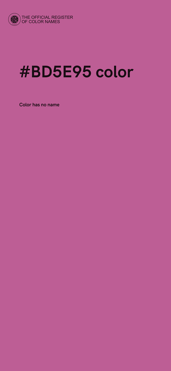 #BD5E95 color image