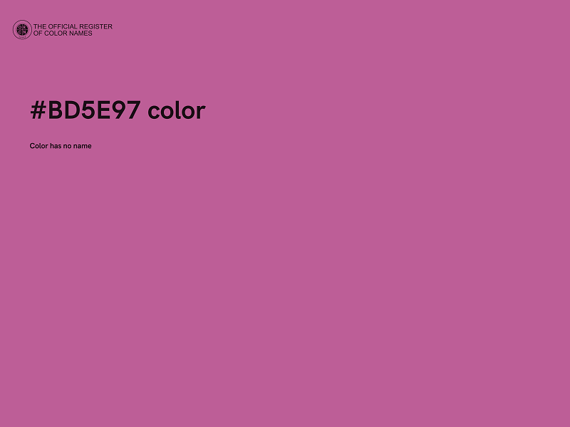 #BD5E97 color image