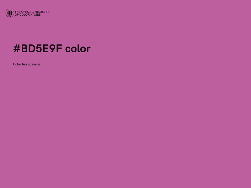 #BD5E9F color image