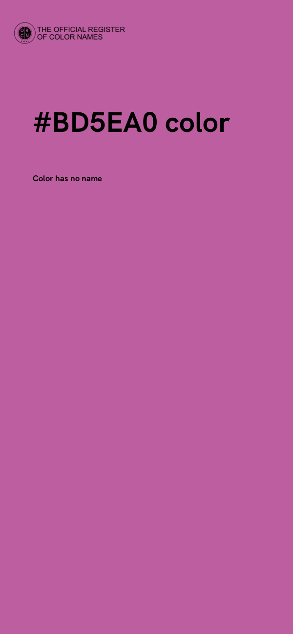 #BD5EA0 color image