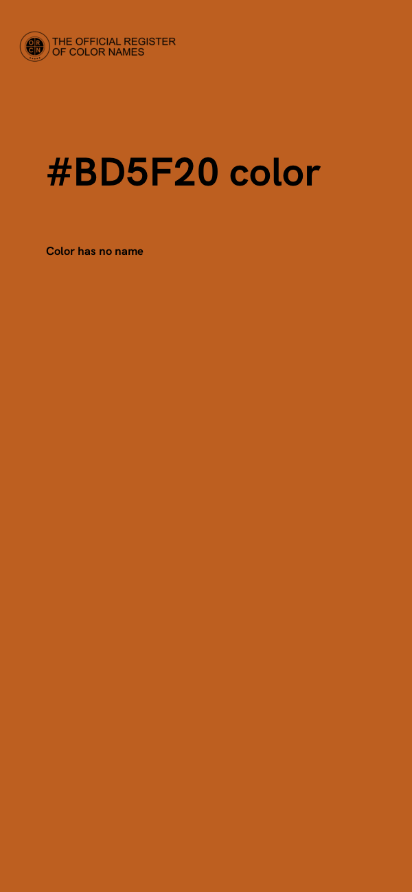 #BD5F20 color image