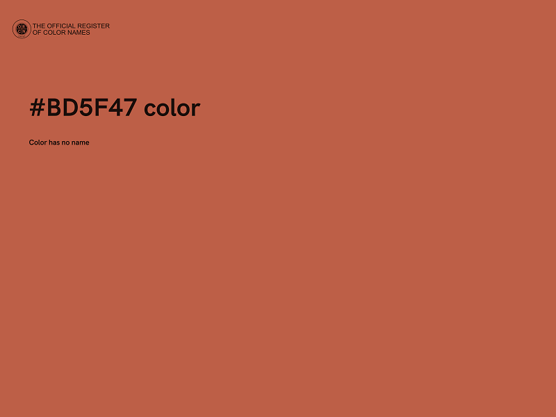 #BD5F47 color image