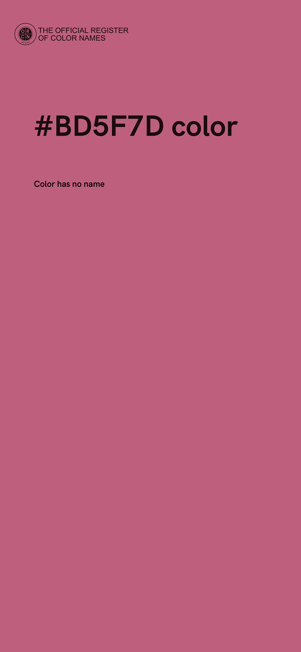#BD5F7D color image