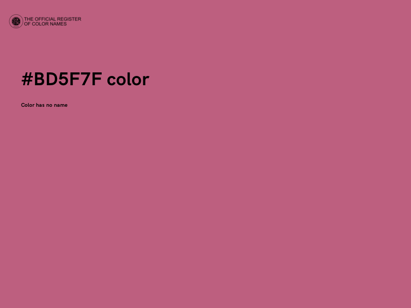 #BD5F7F color image