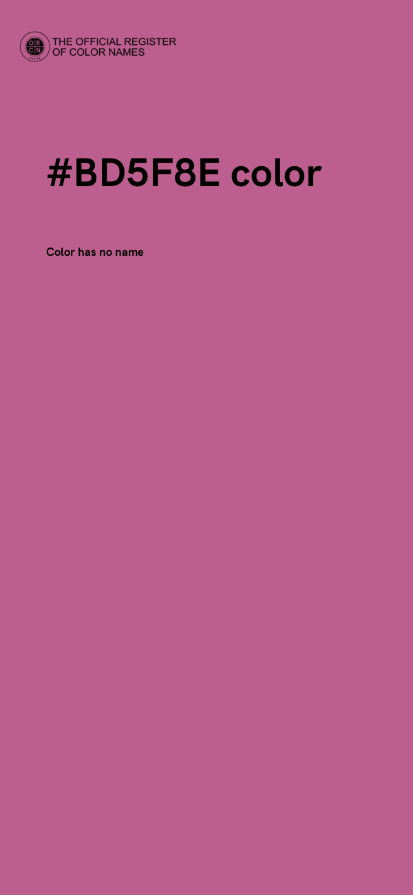 #BD5F8E color image