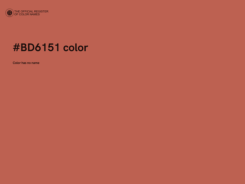 #BD6151 color image