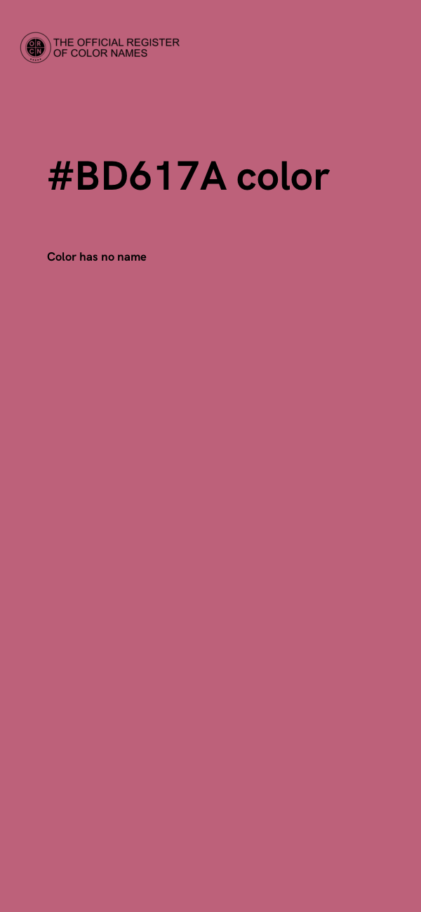 #BD617A color image
