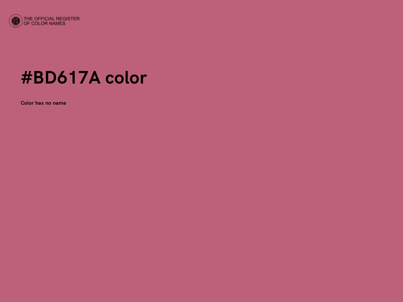 #BD617A color image