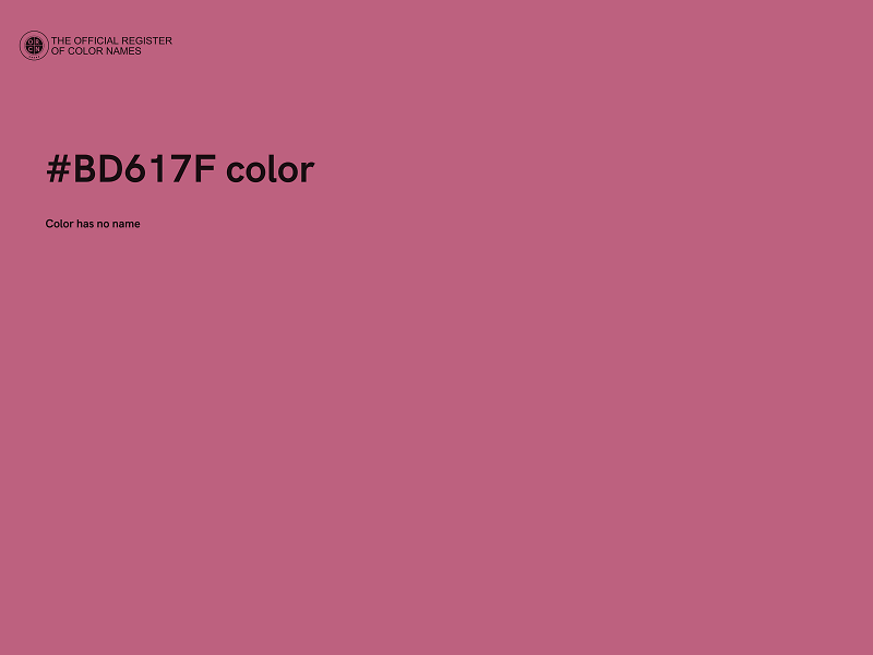 #BD617F color image