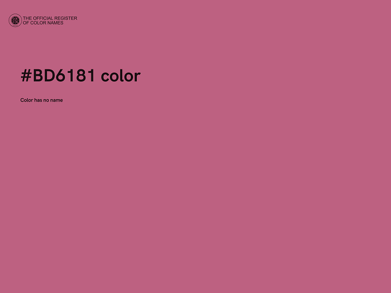 #BD6181 color image