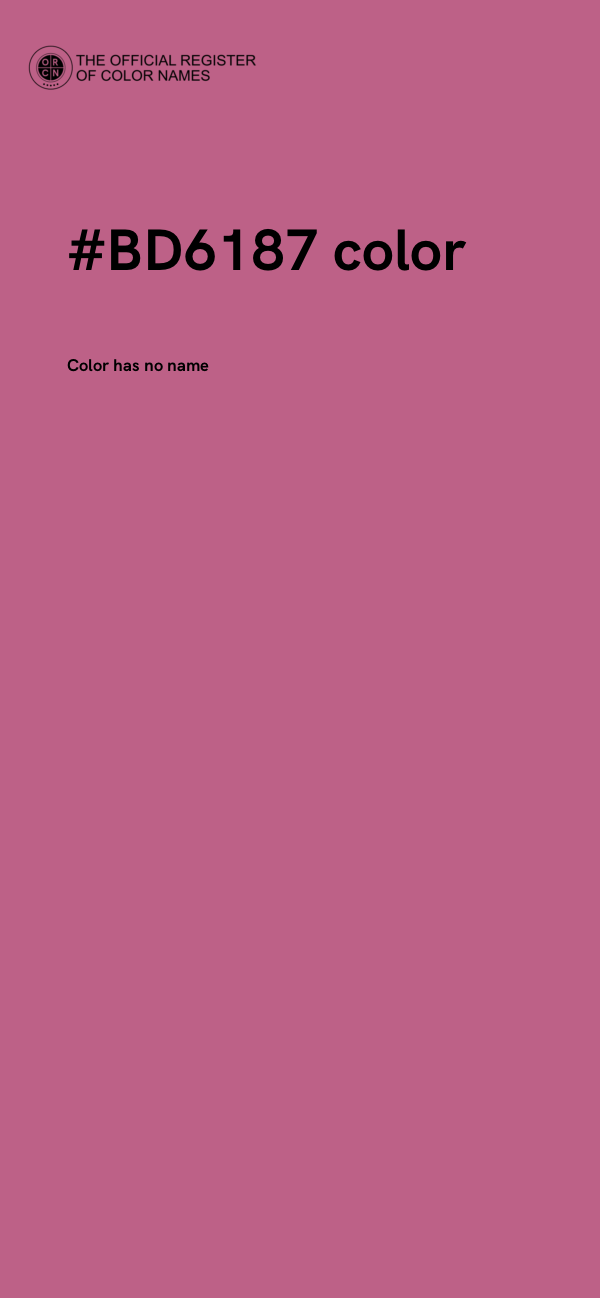 #BD6187 color image