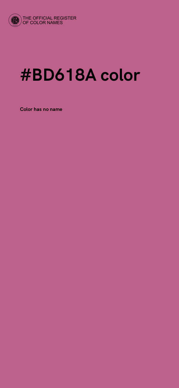 #BD618A color image