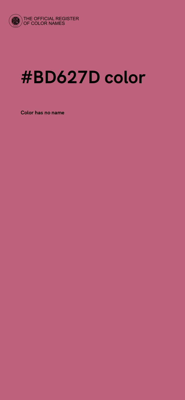 #BD627D color image