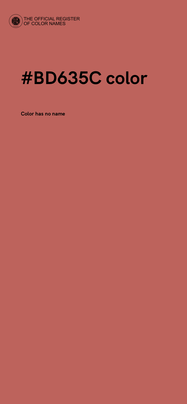 #BD635C color image