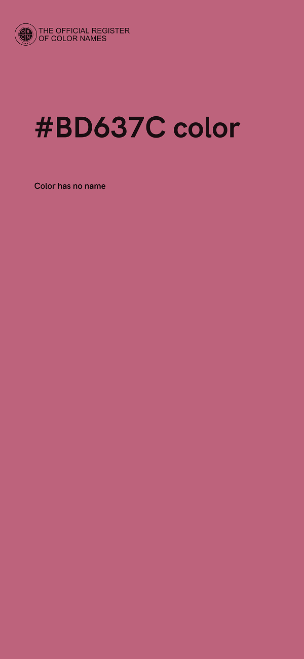 #BD637C color image