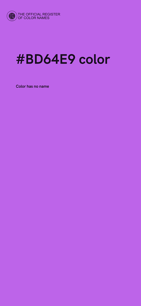 #BD64E9 color image