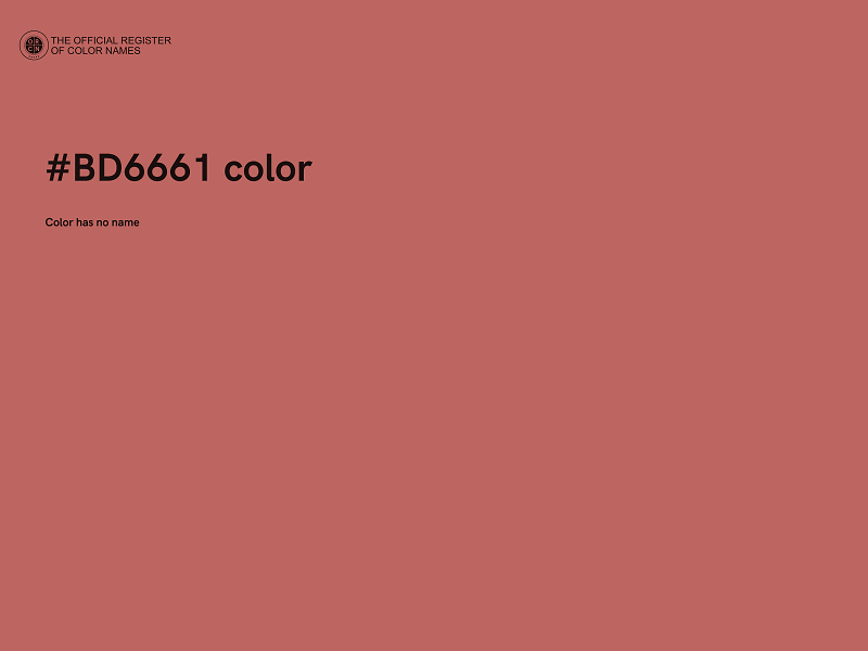 #BD6661 color image