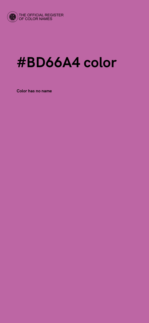 #BD66A4 color image