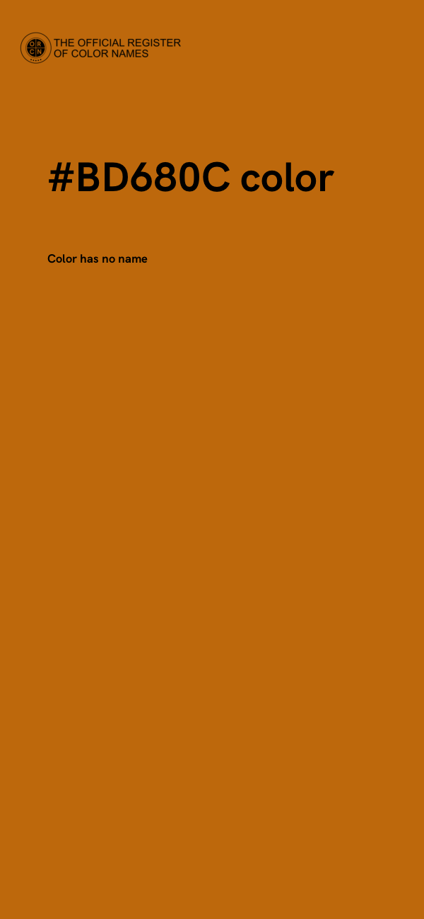 #BD680C color image