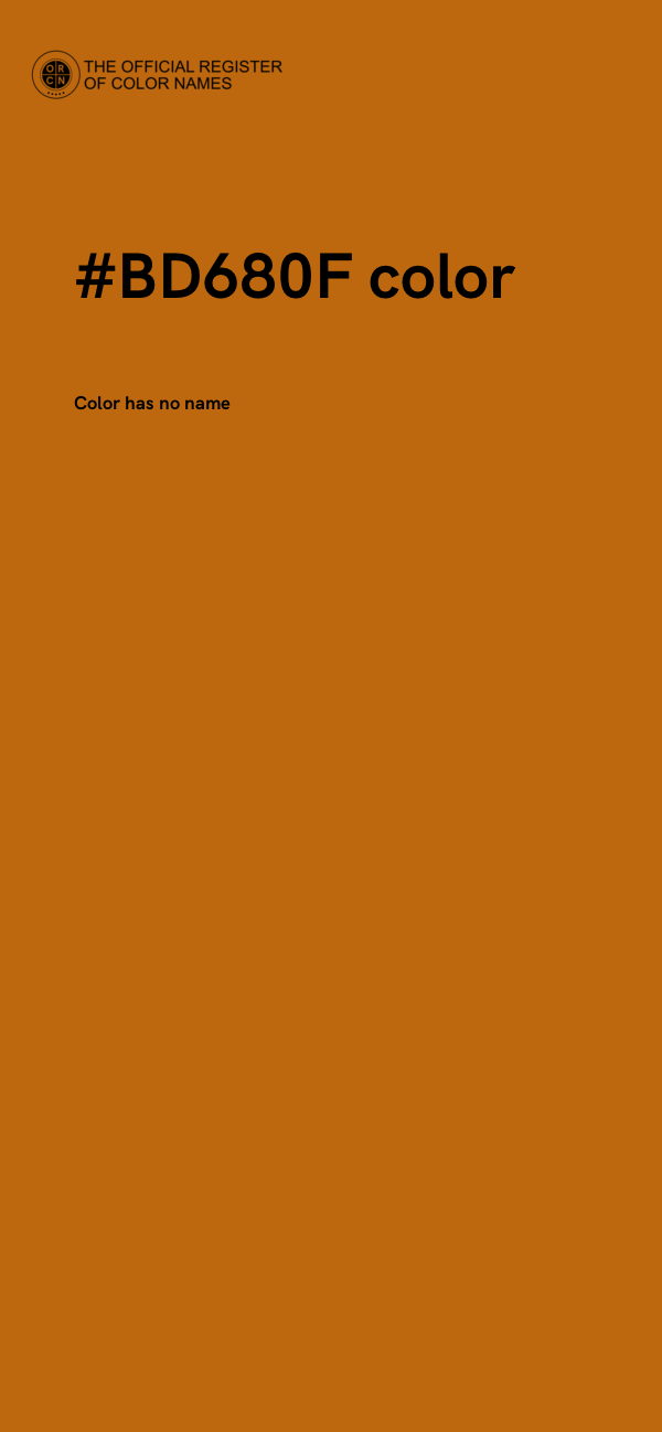 #BD680F color image