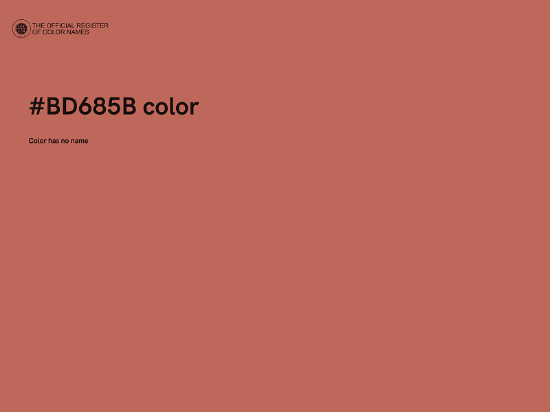 #BD685B color image