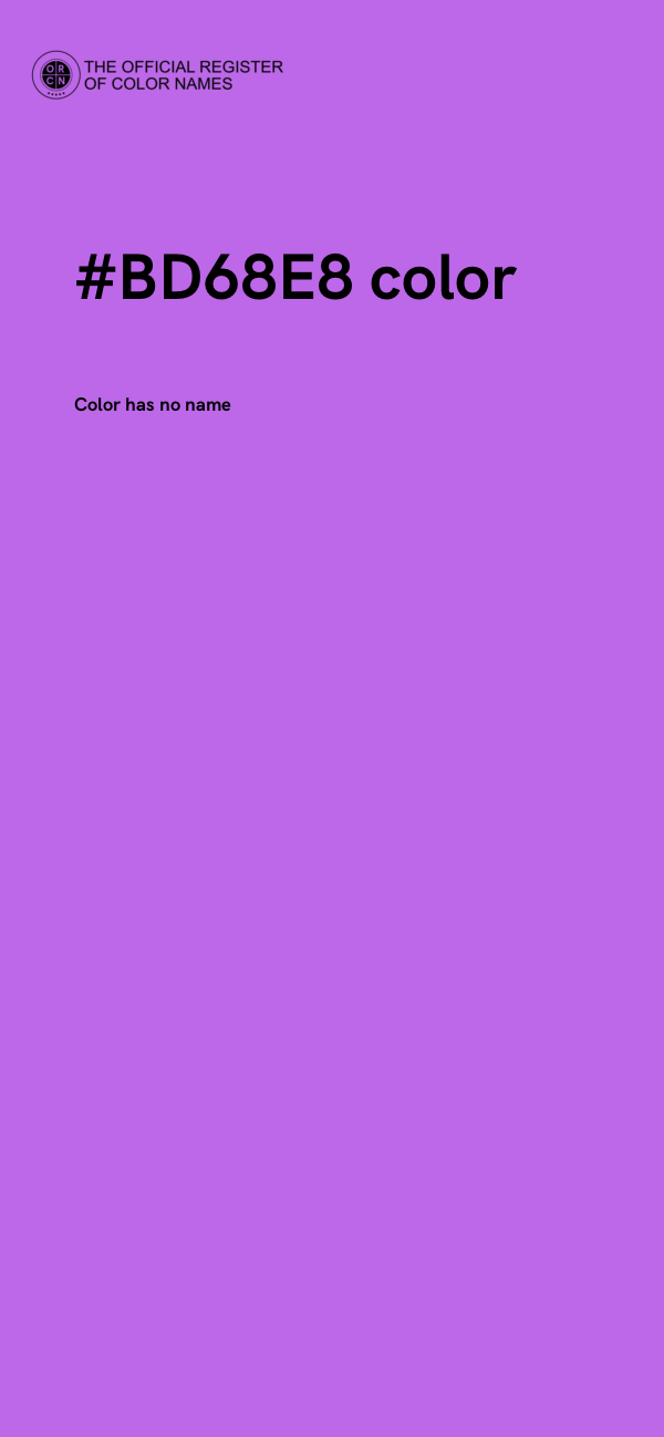 #BD68E8 color image