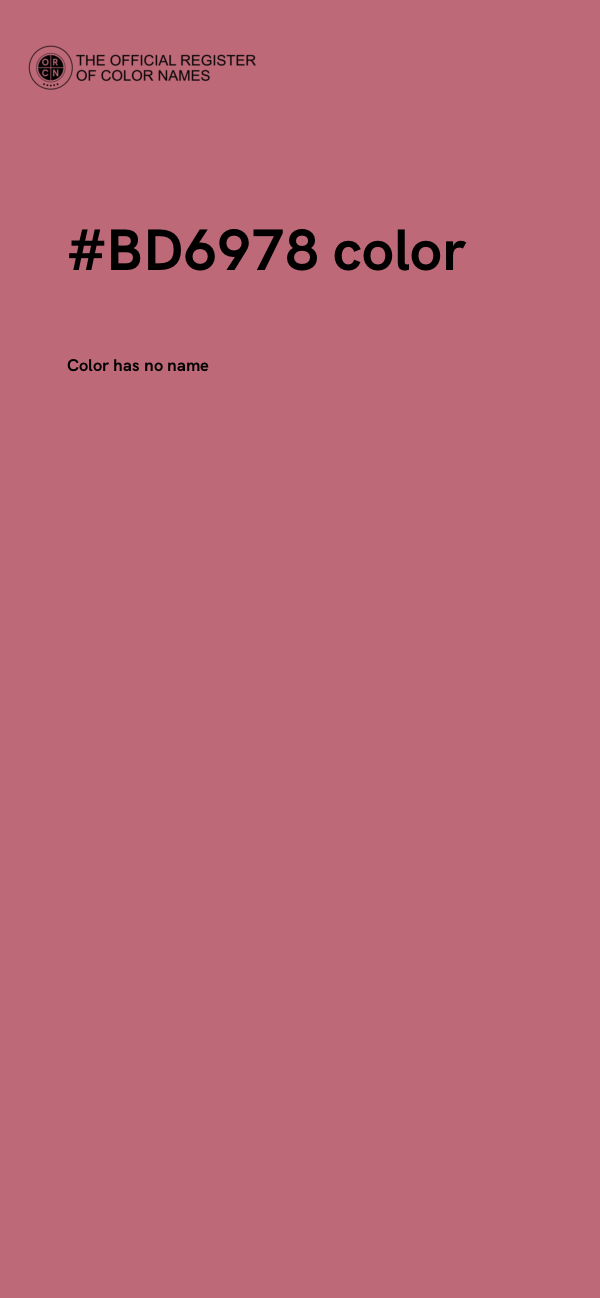 #BD6978 color image