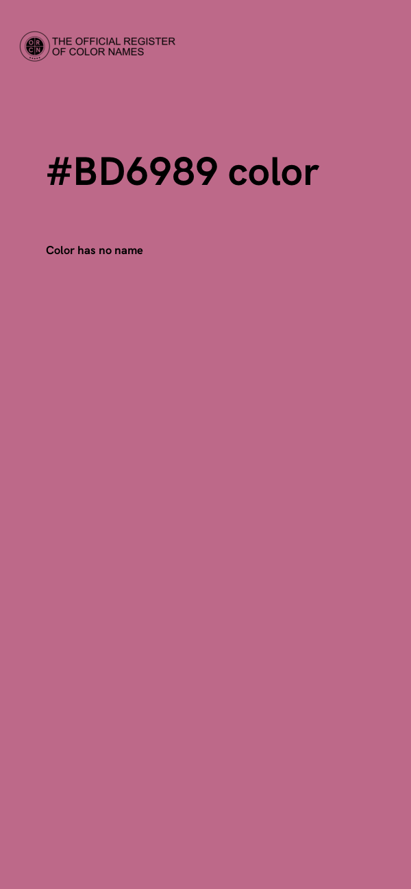 #BD6989 color image