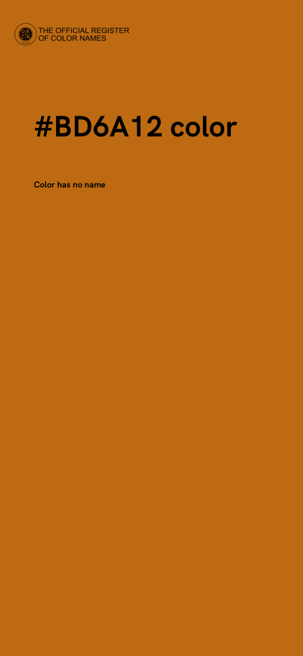 #BD6A12 color image