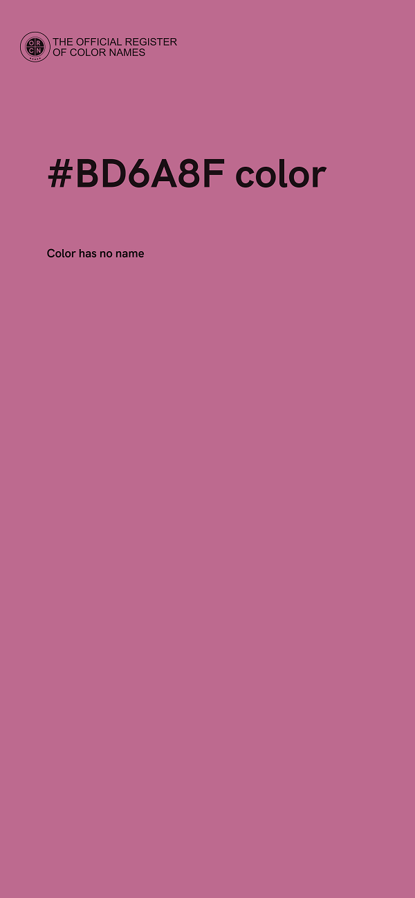#BD6A8F color image