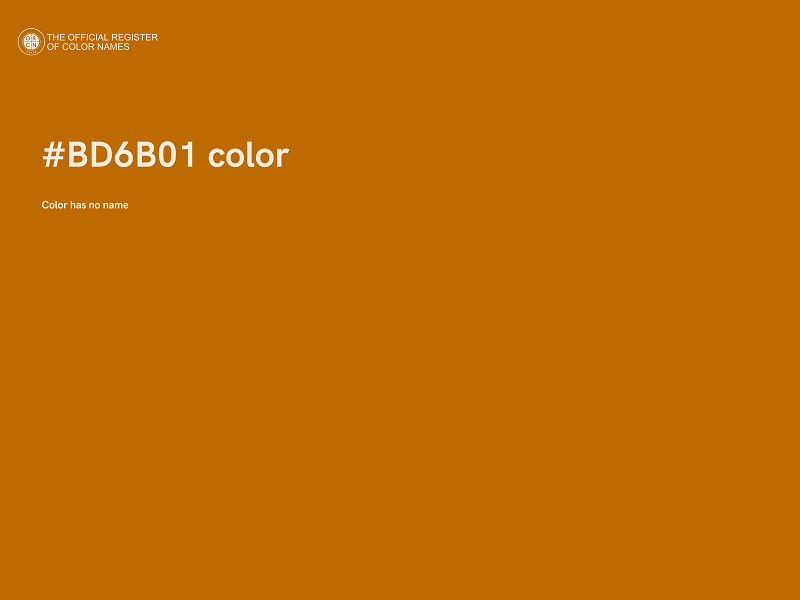 #BD6B01 color image