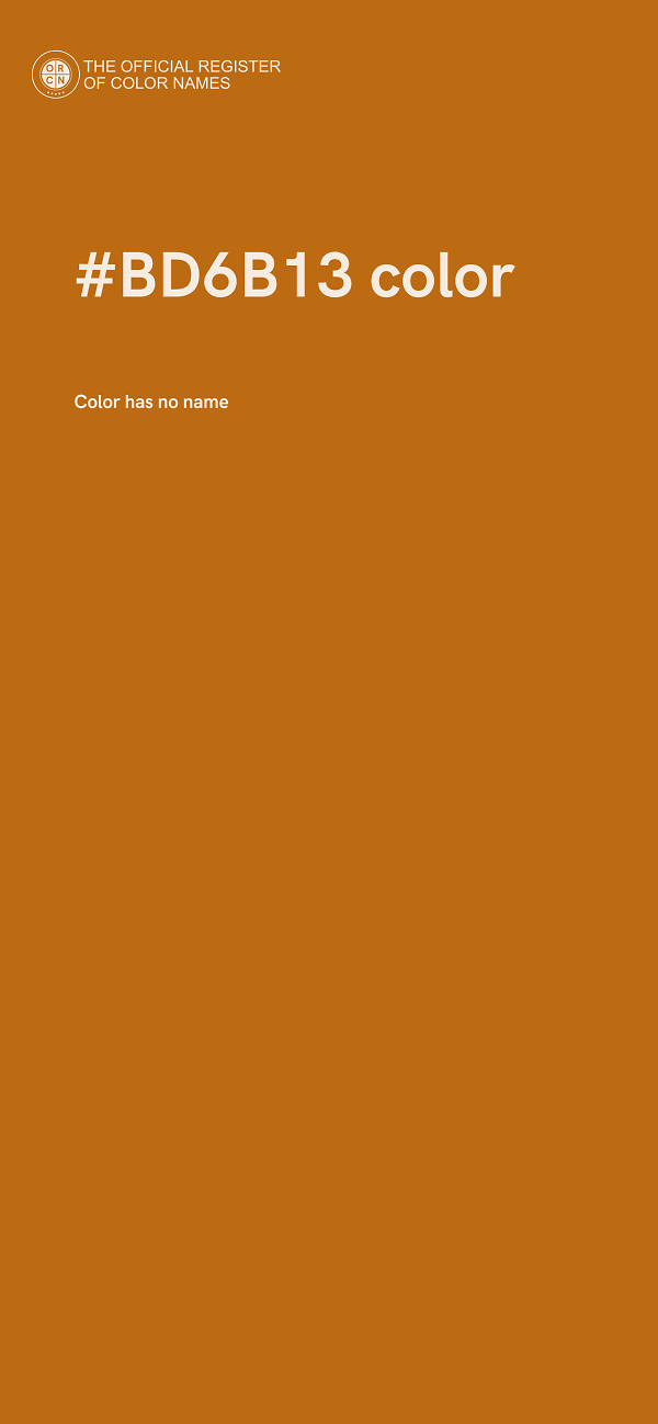 #BD6B13 color image